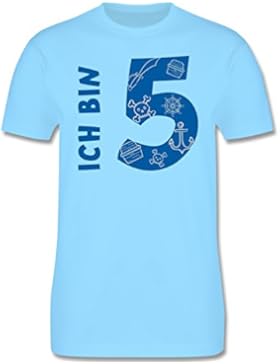 Geburtstag Kind - Ich bin 5 Piraten-Scribble - Kinder T-Shirt