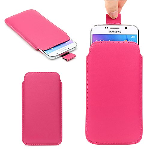 Urcover Funda 4,7 pulgadas, Pull Tab Case Estuche universal Pestaña de Fácil Extracción, Bolsa smartphone [0,7 x 7 x 14 cm ancho] Cover Protección Caídas 4,7 - Fucsia