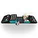 Roo Beauty Nail Polish Varnish Case, Double-It Manicure Storage Bag, Makeup Cosmetic Holder in Imperial Teal