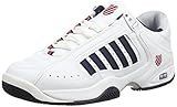Allcourtschuh K-Swiss Performance Defier Rs, Herren Tennisschuhe, Weiß (White/Dressblue/Fieryred 164), 45 EU (10.5 UK)