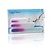 Eggsnow 3PCS Nail files With Case,Crystal Nail File for Manicure and Pedicure,Large ,Medium & Small Glass Nail File Set With Case-Pink