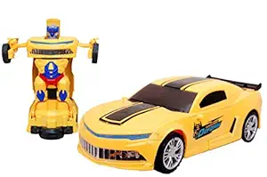 Geet Creation Super Toy car to Robot converting Transforming Toy with Remote for Kids in Multicolour