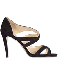Jimmy Choo sandalias de tacón mujer en ante nuevo valance negro