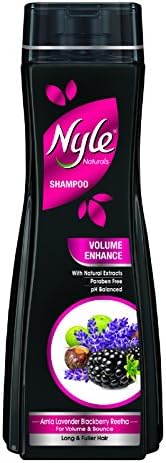 2 x Nyle Naturals Shampoo Volume Enhance with Natural Extracts Paraben Free - Long &amp; Fuller Hair - 180ml