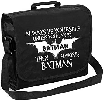Always Be Batman- Unisex Funny Sayings Novelty Quadra Record Bag-Black