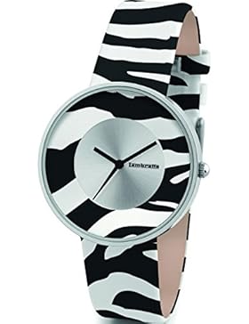 Lambretta Cielo Zebra Weiß - Edelstahl Leder Schwarz und Weiß Animal Print Frau Uhr