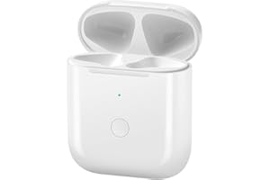 CHILLYFAR Wireless Charging Case Replacement Compatible with Airpod Charger Case with Bluetooth Pairing Sync Button White(No Earbuds)