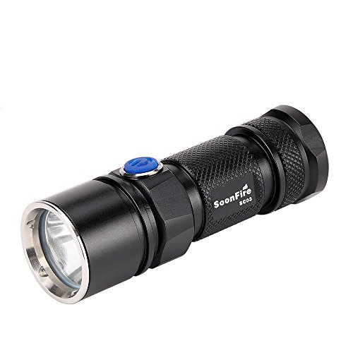 soonfire SC03 CREE XM-L2 (U2) - Mini Torcia a LED, 275 Lumen, Batteria al Litio Ricaricabile e Tecnologia Bright Start