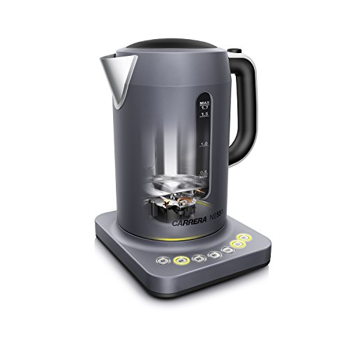 CARRERA 551 Edelstahl Wasserkocher mit digitaler Temperatureinstellung (40°, 60°, 80°, 90°, 100°)| 1,7 Liter, 2.200 Watt | Warmhaltefunktion ideal für Babynahrung | Überhitzungsschutz und Trockenkochschutz - 4