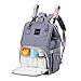 Produktbild Wickelrucksack, AISPARKY Multifunktional Baby Wickeltasche Rucksack Wasserdicht Reisen Tasche Für Mama und Papa,Große Kapazität,Langlebig und Stilvolle Babytasche für Säuglingspflege,Grau