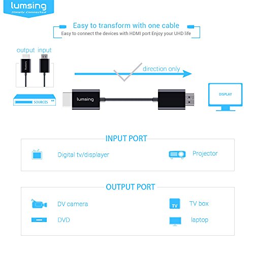 Lumsing HDMI Kabel Hochgeschwindigkeit HDMI auf HDMI Audio/Video vergoldete Kabel M/M ultra dünn 1M(Schwarz) - 2