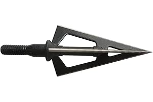 ZZUUS 3pcs / 6pcs / 12pcs Fixed 3-Blade Broadhead 100 Grain Black Steel Tiro con L'Arco Broadhead per Arco Composto Frecce e dardi per Balestra per Caccia con Arco e Bersaglio