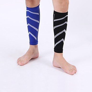 Unisex Men Wome Running Athletics Compression Sleeves Calf Leg Shin Splints Elbow Knee Pads Protection Sports Safety , blue