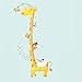 Height Chart wall Sticker Kid's Growth Chart wall decal Measure Wall Sticker Owl, Giraffe, Lion and Monkey Tree Vinyl Posters Removable for nursery Deoration (Giraffe)