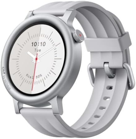 CMF Watch 3 Pro – Smartwatch con Display AMOLED da 1,43", 13 giorni di autonomia, Dual-band GPS integrato, chiamate Bluetooth e monitoraggio della frequenza cardiaca – Grigio chiaro