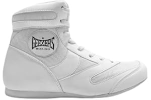 GEEZERS BOXING Geezers Hyperlight Boxing Boots – Lightweight Artificial Leather, Mid-Length, EVA Rubber Sole for Superior Grip & Support