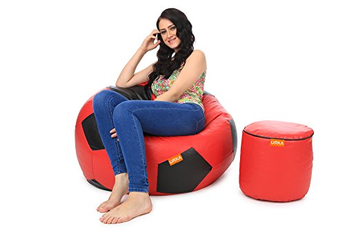 ORKA Set of 2, XXXL Football Bean Bag & Round Puffy Cover RS.1299 (74.00% Off) - Amazon