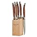 Produktbild FLYINGCOLORS Laguiole Steakmesser Set. Edelstahl, Holzblock, Holzgriff, 6 Stück