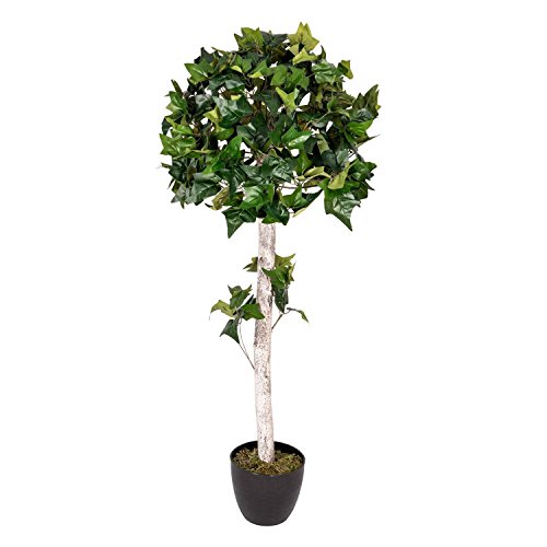 Homescapes - 4 Feet Ivy Ball Tree - Lifelike Artificial Ivy Leaves and Stem, Replica Artificial Tree