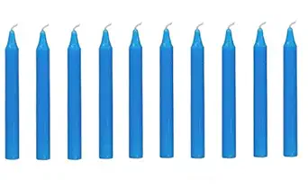 Kuber Selection Pack of 20 Pcs 4 Inch Wax Taper Candles, Stick Candles, Spell Candles, Household Candles (Blue)