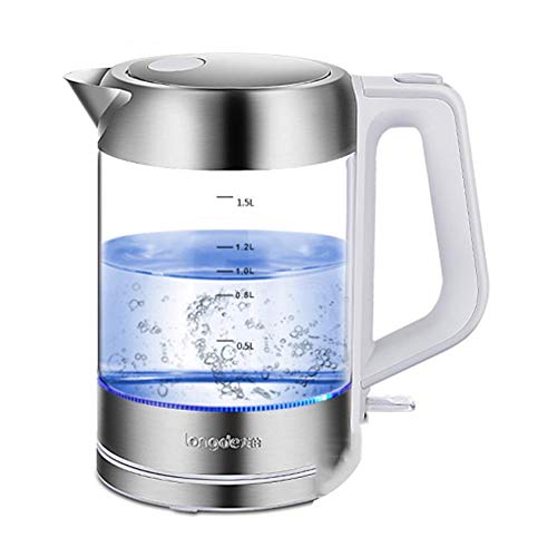 ANLEI Bouilloire lectrique LD-155 Bouilloire lectrique en Verre 1.5L 1500W Arrt Automatique Empcher L'bullition du Systme De Protection  Sec Mnage