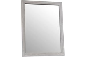 GICOS IMPORT EXPORT SRL Specchio rettangolare da parete cornice in legno colore grigio 50 * 70 cm NOF-818004