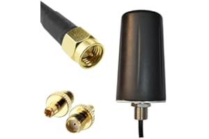 UniteCom Robuste 4G/5G LTE Mobilantenne Einzeleingang Breitband Mobile Home Internet Wasserdicht IP67 Fahrzeug Auto Wohnwagen Wohnmobil Antenne (Antenne + TS9 Adapter)