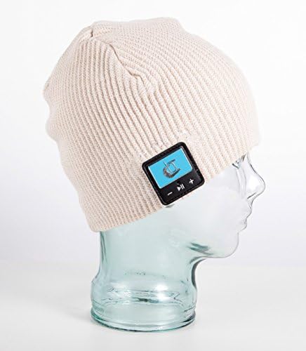 Freestyle Smart Beanie - Bluetooth Hat HD Speakers &amp; Mic - Cream Fine Rib Design