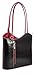 Produktbild LiaTalia Damen großartige weiche italienische Leder Piping Detail Schulter oder Rucksack Tasche mit Schutztasche - Libby z** (Nicht Piping) - Schwarz - Rot Trim
