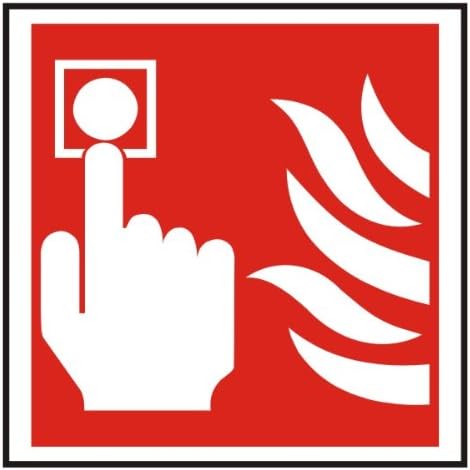 'Fire Alarm Sign' 100x100 Rigid Plastic Complete With Inspirational Print - Pack Of 10 (FEX-20G-RP)