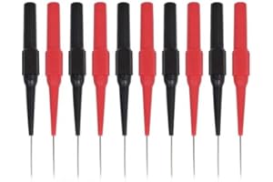 NAAPESI 10 Pezzi Sonda di Prova, Puntali per Multimetro, 0,7 mm Multimetro Isolato Sonda per Test con Protettiva, Adatte per un'Ampia Gamma di Applicazioni di Misurazione Elettrica