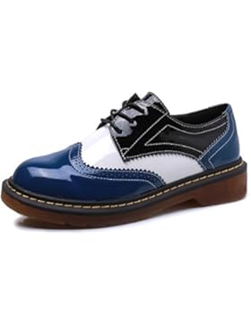 Smilun Damen Bootsschuhe Quaste Klassische Schnürhalbschuhe Schnalle Rund Toe