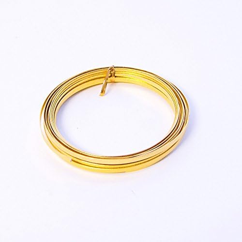 Rough Finish Flat Wire - Gold - 5mmx 100g, approx 7.5m