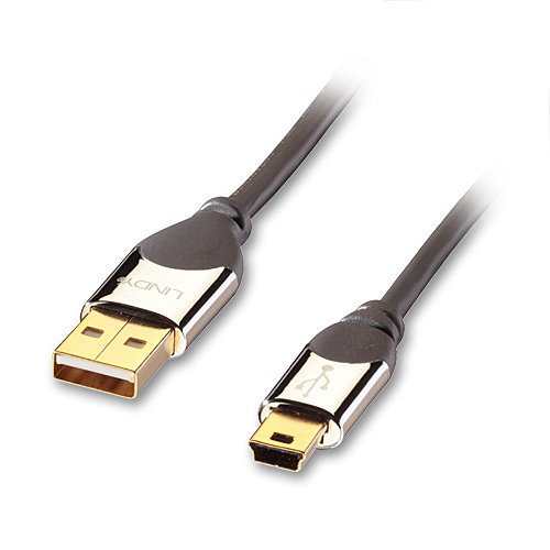 Lindy 41592 - Vergoldet USB 2.0 Kabel - Typ A Stecker an USB 2.0 Typ Mini-B Stecker – 7,5m