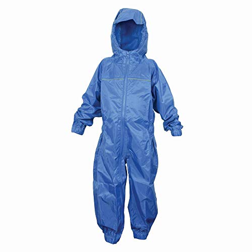Dry Kids wasserdichter Regenanzug, für Jungen und Mädchen geeignet, aus Polyester, in Blau, für Kinder ab 1 Jahr.