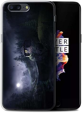 Official Elena Dudina Gel TPU Phone Case / Cover for OnePlus 5 / Foggy Wood/Cabin Design / Fantasy Landscape Collection