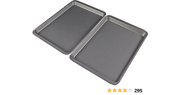 Amazon Basics - Teglia da forno con rivestimento antiaderente, di tipo  “Half” (dimensioni: 48x33cm), in acciaio al carbonio, confezione da 2 :  Amazon.it: Casa e cucina