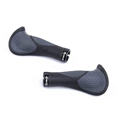 Topnaca® – Lot de 2 poignées de vélo VTT ergonomiques nouvelle génération avec empiècements en gel pour plus de résistance aux chocs et de confort - poignées avec serrage à vis G2, Enfant, noir