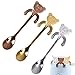 Produktbild coscosx 3 PCS Edelstahl Kaffee Löffel Cute Panda Form, Tee Suppe Zucker Dessert Vorspeise Würze Bistro Löffel, zum Aufhängen Tasse Löffel Küche Gadget Roségold Silber Golden 891414003