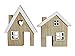 Produktbild 2er Set Haus aus Holz 17 cm tolle Dekoration Holzhaus