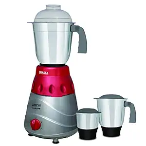 Inalsa Jazz Dx 750-Watt Mixer Grinder with 3 Jars (Grey/Maroon)