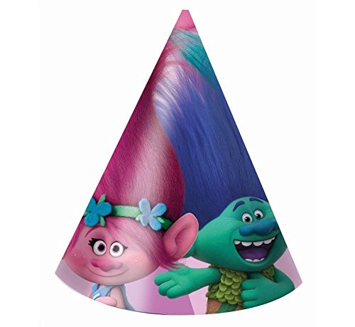 Partyhütchen Trolls, 6er, Pappe