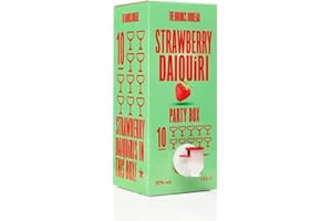 The Drinks Bureau Strawberry Daiquiri Cocktails Ready to Drink, Made with White Rum, Strawberry & Lime (ABV 10%), Vegan & Allergen Free (1.5L Party Box) 10-Servings