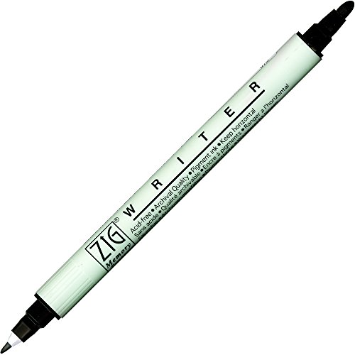 Kuretake ZIG Memory System Twin Marker, Writer, No.10, Pure Black (MS-6600-010)
