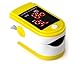 Produktbild Finger Pulse Blut Sauerstoffmonitor OLED Display 4 Richtungen Oximeter Digital Display Blut Sauerstoff Sättigungsmonitor Silizium Abdeckung Finger Sauerstoff Zähler Pulsfrequenz Monitor SpO2 Gerät Blut Sauerstoff Sättigung Ebene Lesen Fingerspitze Sauerstoff Meter Maßnahme Genau (blau gelb) ( Color : Yellow )