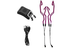 Tuoservo Rechargeable Motorcycle Helmet LED Light USB Power Signal Flashing Strip Luminous Sticker Universal Strip Waterproof (Purple)