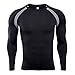 Produktbild Battnot Herren Pullover Schwarz, Männer Fitness Lange Ärmel Bodybuilding Haut Enge Trocknende Oberteile Langarm T-Shirt Baumwolle Sportanzug Regular Slim Fit Oversize Hemd Mens Tops Große Größen 3XL