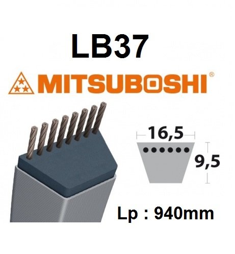 Preisvergleich Produktbild Mitsuboshi – Keilriemen MITSUBOSHI LB37
