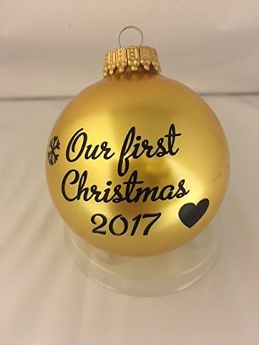 Our First Christmas 2017 - Gold Christmas Tree Bauble