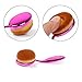 Docolor 10 Piece Oval Brush Set Face Foundation with Usage Chart Box (Purple)